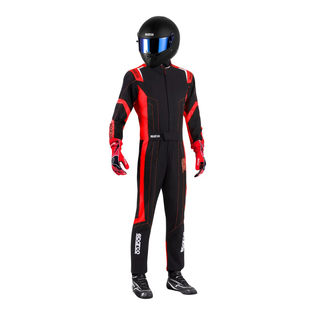 SPARCO BKS0010B0K1200L Karting Suit Thunder Advanced, Black / Red, Size L Photo-0