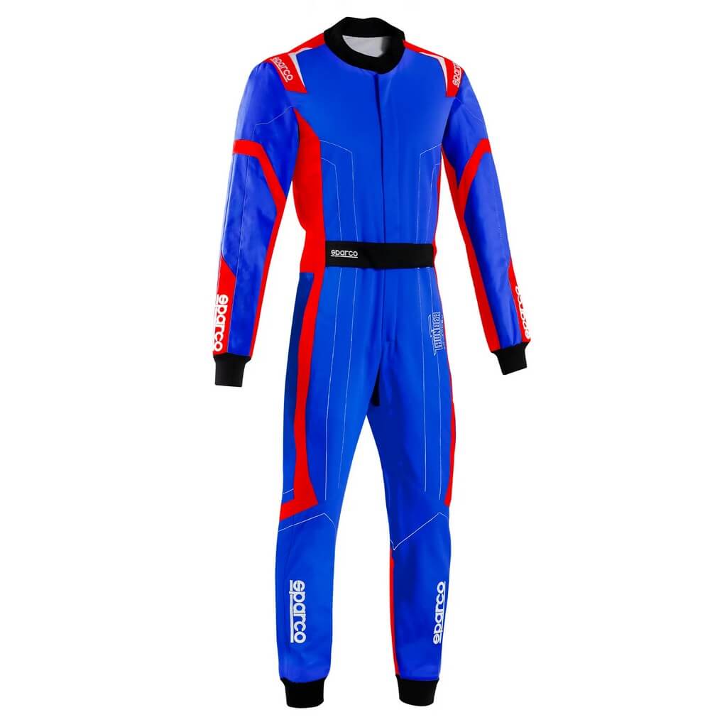 SPARCO BKS0010B0B2200S Karting Suit Thunder Advanced, Blue / Red, Size S Photo-0