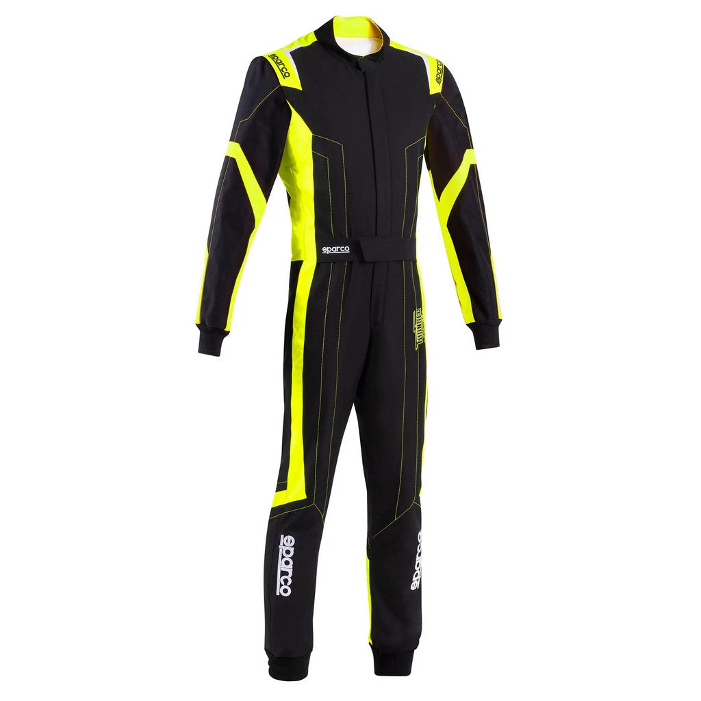 SPARCO BKS0010B0K0800M Karting Suit Thunder Advanced, Black / Fluo Yellow, Size M Photo-0