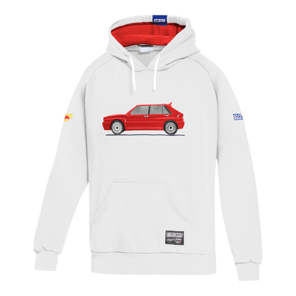 SPARCO BMF0017N0W093XL Hoodie Lancia HF Delta, White/Red, Size 3XL Photo-0
