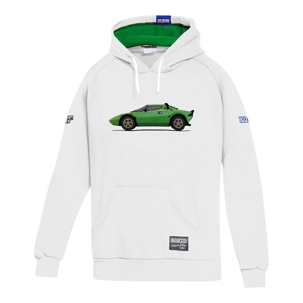SPARCO BMF0063N0W100XL Hoodie Lancia HF GR, White/Green, Size XL Photo-0