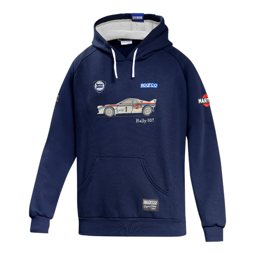 SPARCO BMF0093NDN0600S Hoodie Lancia MR 037, Blue/White, Size S Photo-0