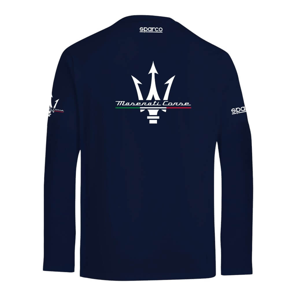 SPARCO BML0060J0N0200L Long Sleeve T-Shirt Maserati, Blue, Size L Photo-1