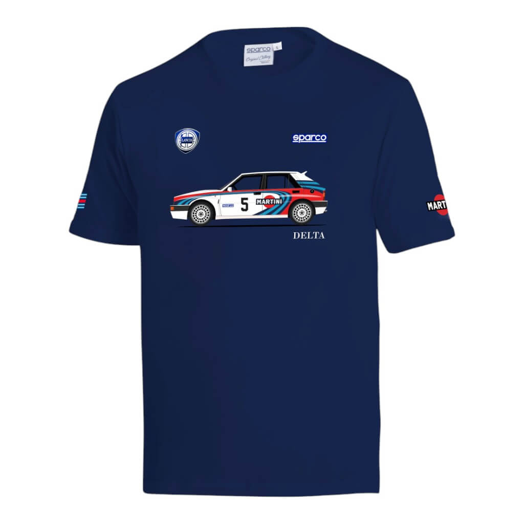 SPARCO BML0090NDN0200M T-Shirt Lancia MR Delta, Blue, Size M Photo-0