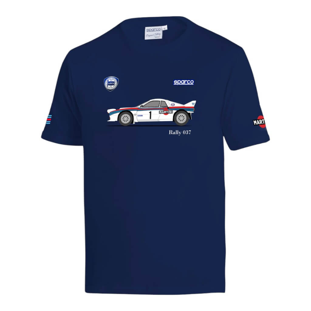 SPARCO BML0091NDN0200L T-Shirt Lancia MR 037, Blue, Size L Photo-0