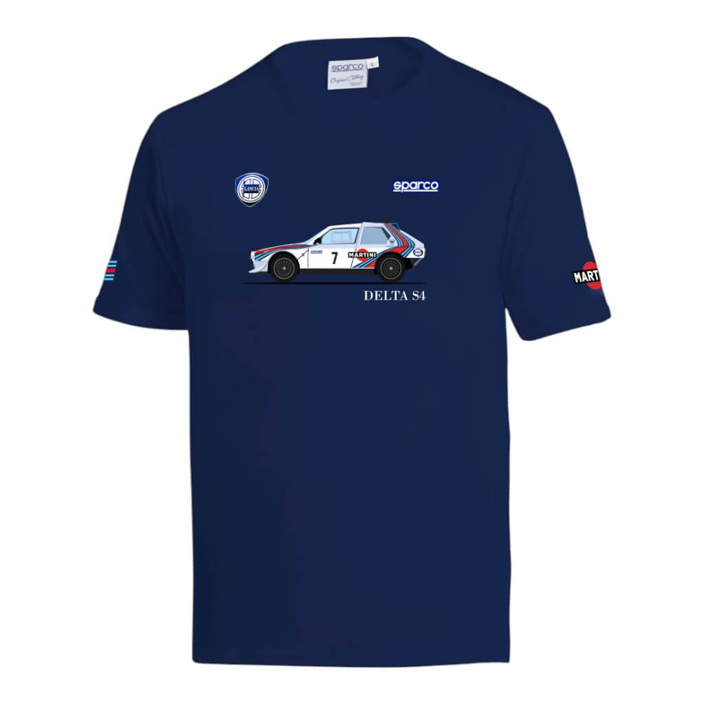 SPARCO BML0092NDN022XL T-Shirt Lancia Martini RacingS4, Blue, Size 2XL Photo-0