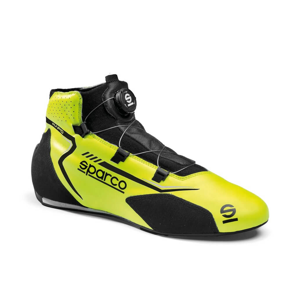 SPARCO BRB0002B0Y04045 Racing Shoes Rapid Rotor, Fluo Yellow / Black, Size 45 Photo-0