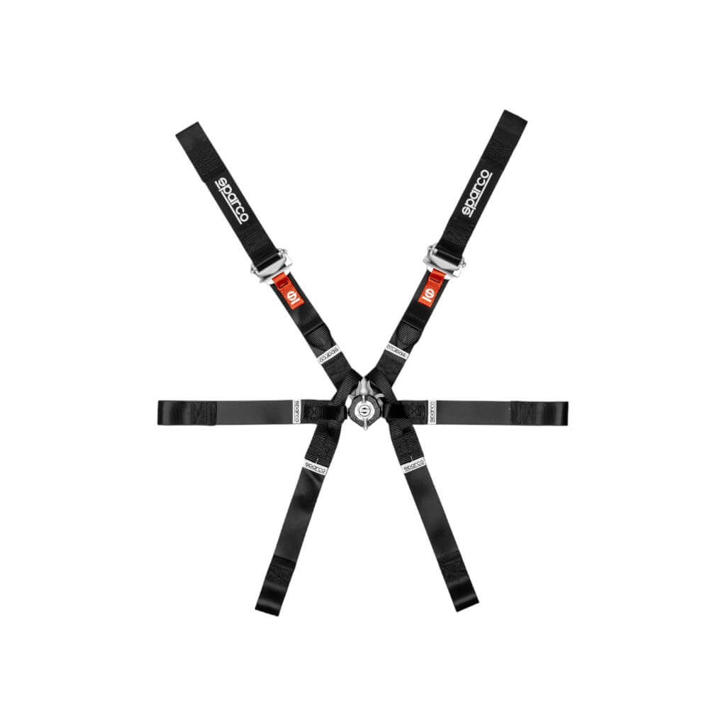 SPARCO BRN0041B0K0100N Safe Harness Formula H9 Evo 2026, 6 Point, Black Photo-0