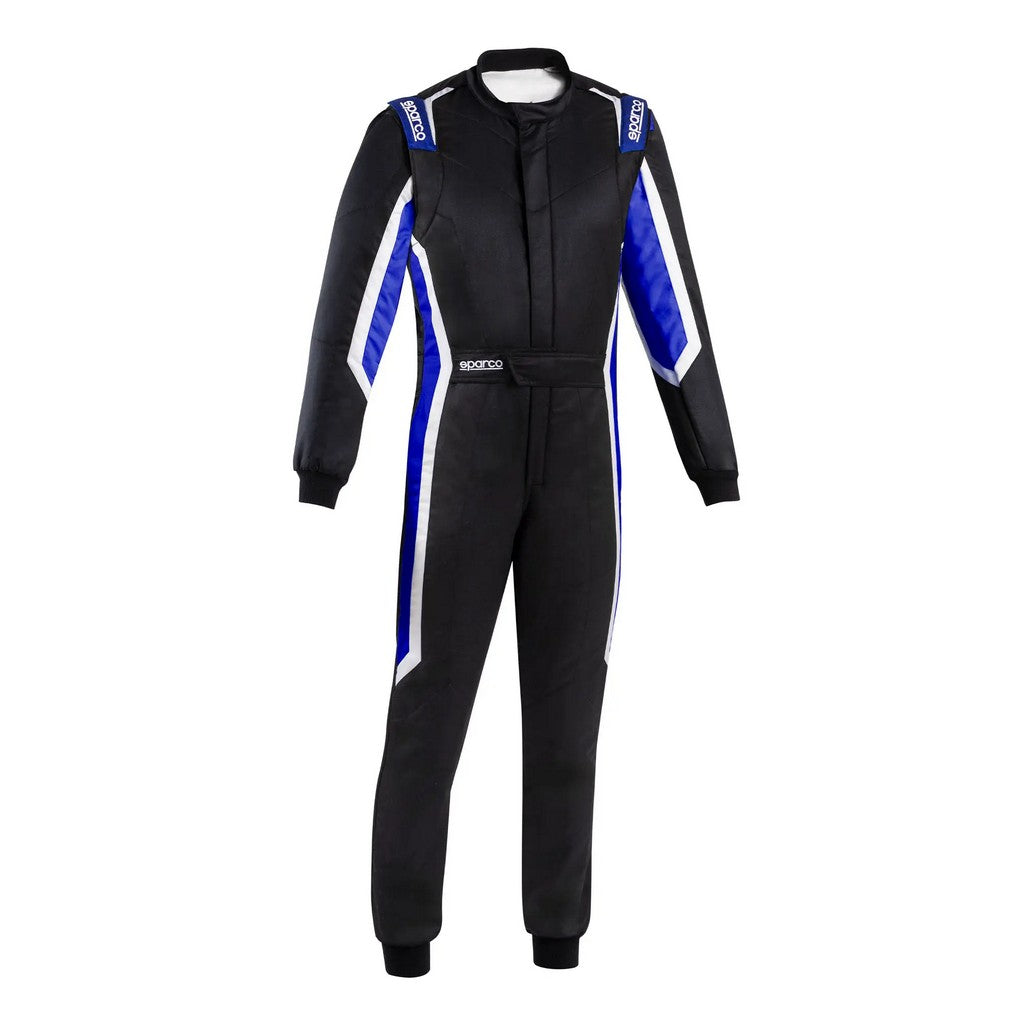 SPARCO BRS0006B0K05052 Racing Suit Sprint (R566), Black / Light Blue, Size 52 Photo-0