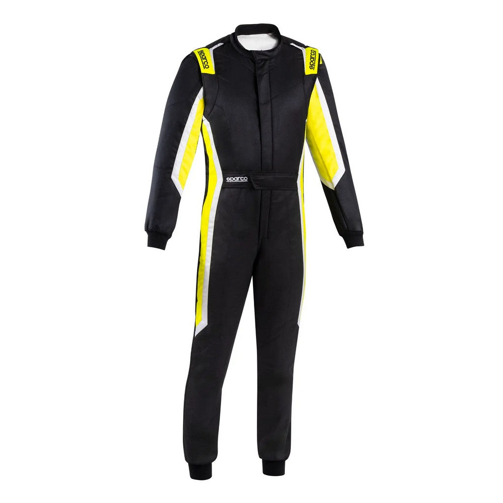 SPARCO BRS0006B0K08056 Racing Suit Sprint (R566), Black / Fluo Yellow, Size 56 Photo-0