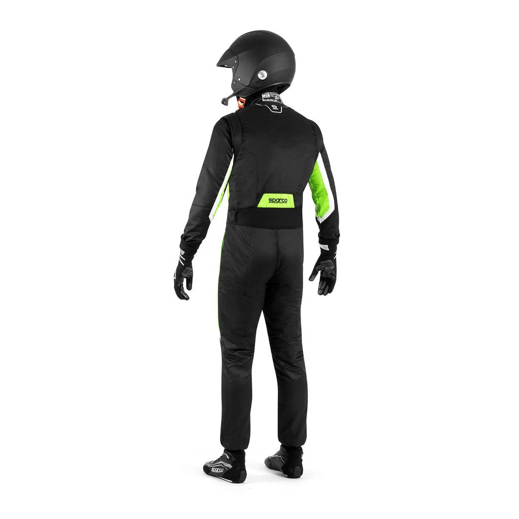SPARCO BRS0006B0K15054 Racing Suit Sprint (R566), Black / Fluo Green, Size 54 Photo-2