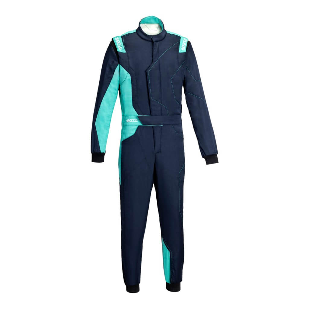 SPARCO BRS0049B0N40062 Racing Suit Sprint A Advanced, Blue/Green, Size 62 Photo-0