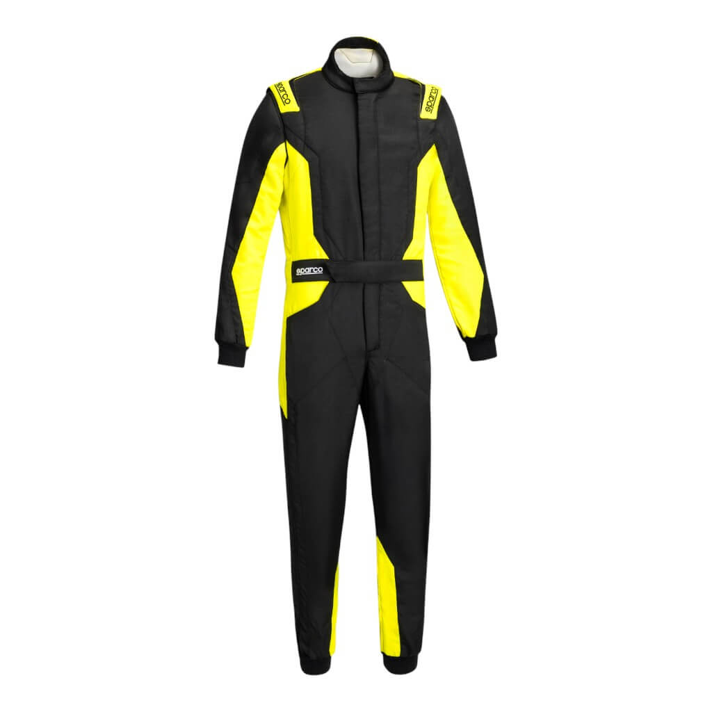 SPARCO BRS0050B0K08064 Racing Suit Sprint S Advanced, Black/Yellow Fluo, Size 64 Photo-0
