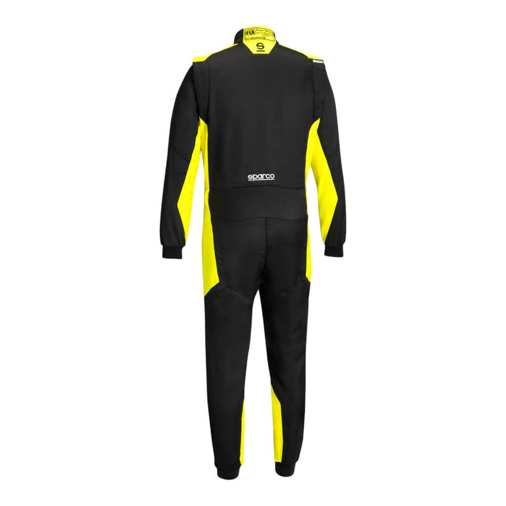 SPARCO BRS0050B0K08054 Racing Suit Sprint S Advanced, Black/Yellow Fluo, Size 54 Photo-1
