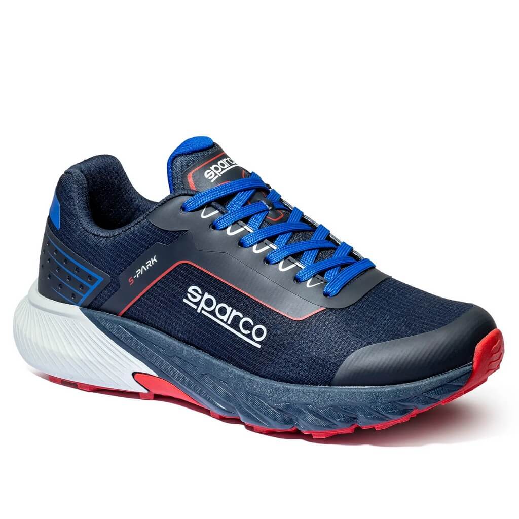 SPARCO BTB0007B0N31038 Mechanics Shoes S-Park Leon, Navy Blue / Red, Size 38 Photo-0