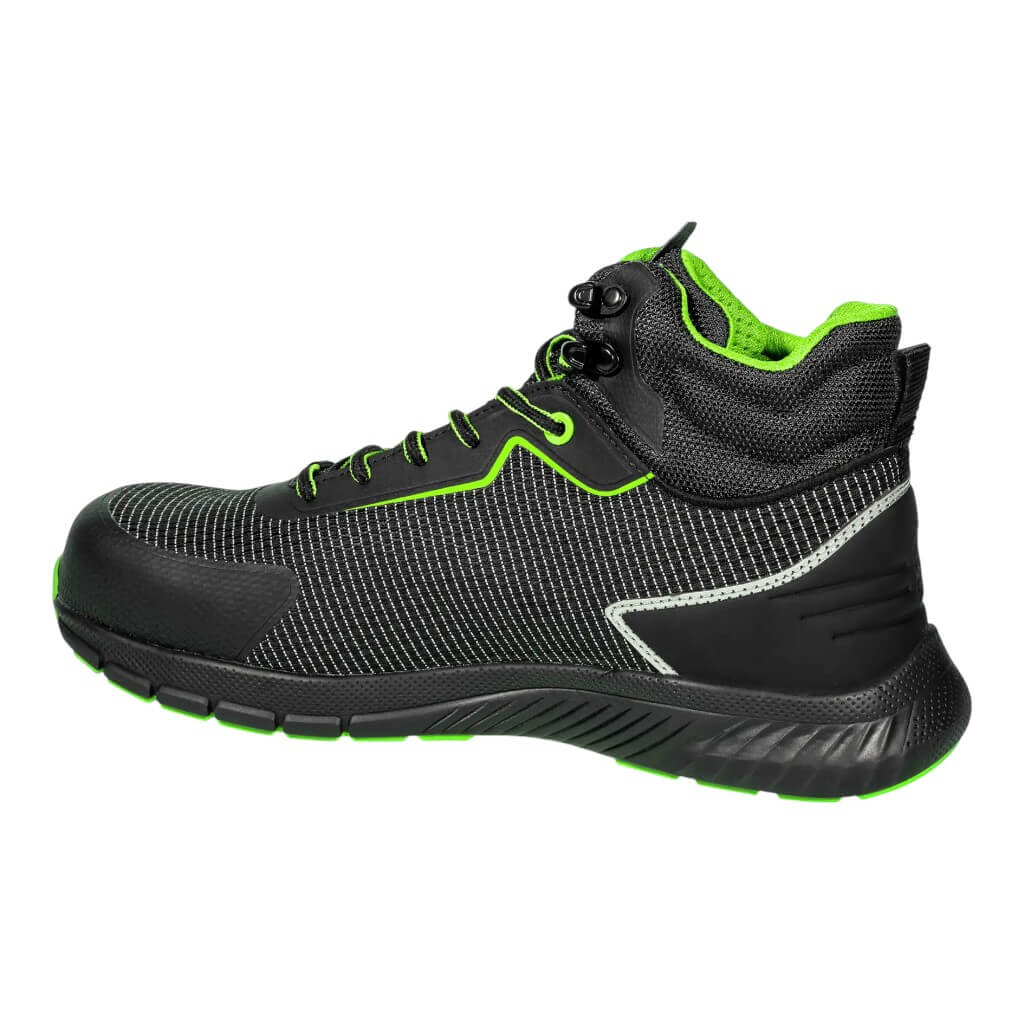 SPARCO BTB0029B0K15044 Mechanics Shoes Traction-H Naoki S3S, Black/Fluo Green, Size 44 Photo-1