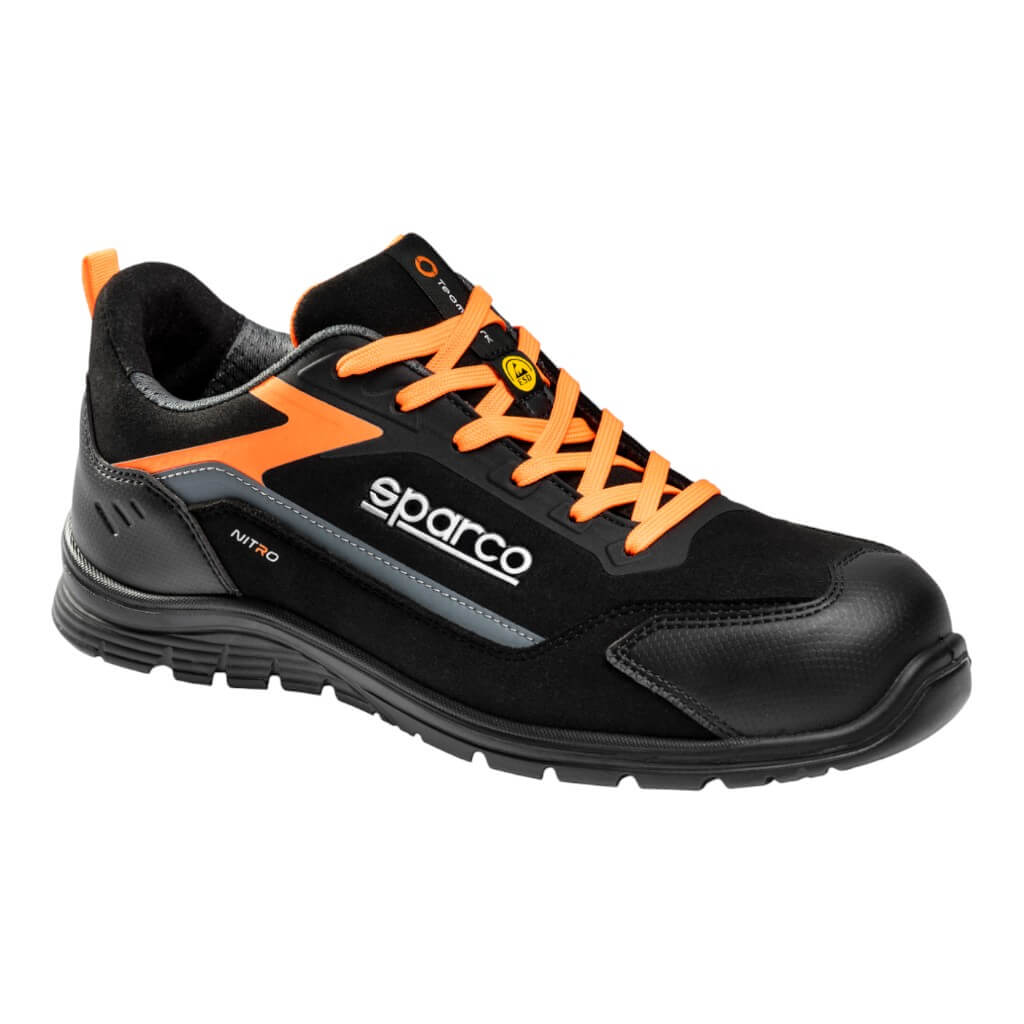 SPARCO BTB0044B0K04038 Mechanics Shoes Nitro Kalle S3S, Black/Fluo Orange, Size 38 Photo-0