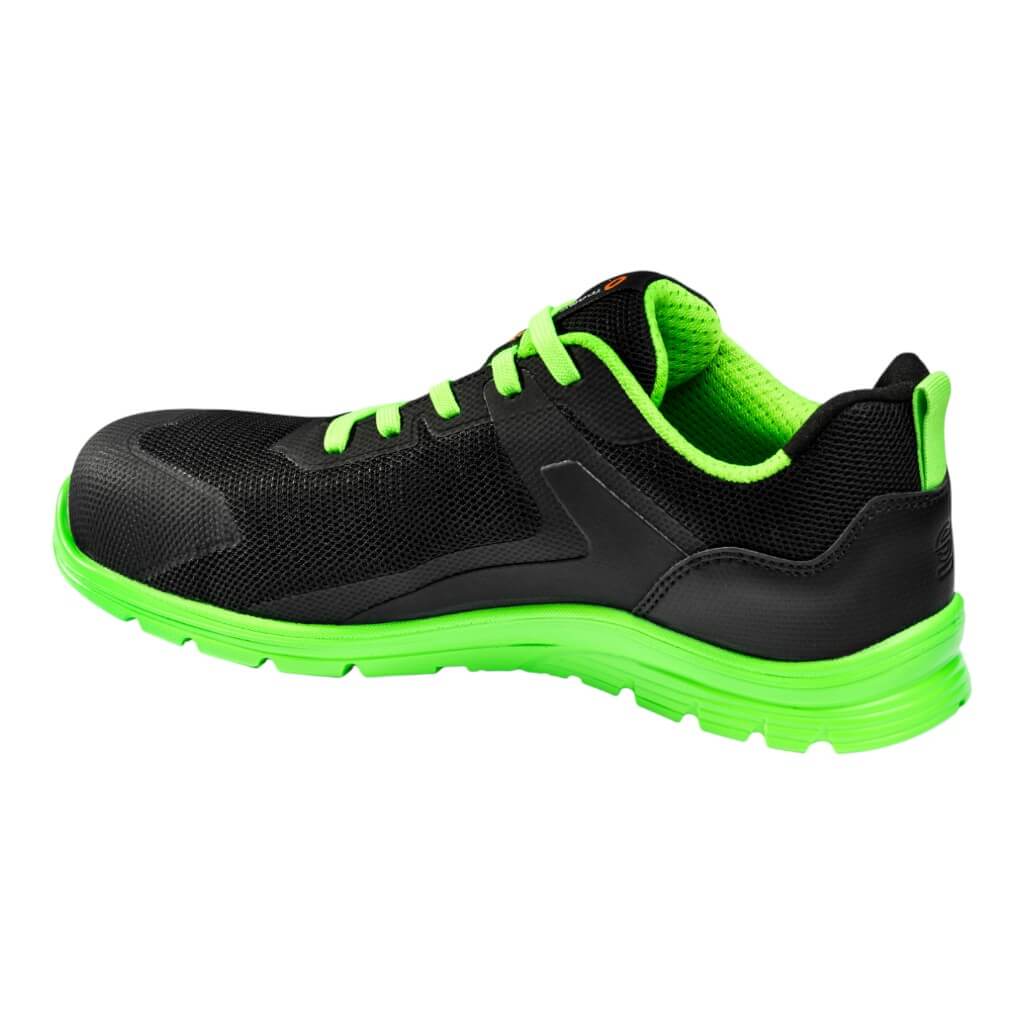 SPARCO BTB0047B0K15037 Mechanics Shoes Practice Rinus S1PS, Black/Fluo Green, Size 37 Photo-1