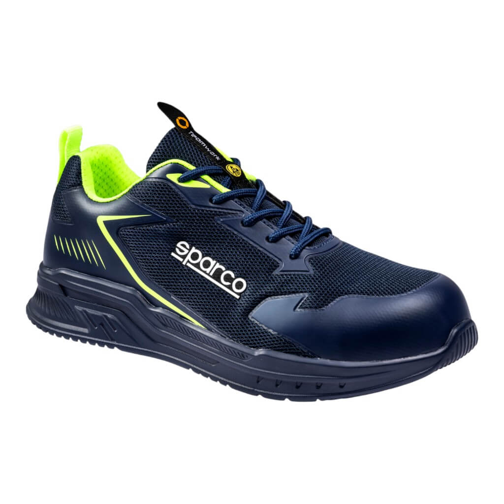 SPARCO BTB0049B0N43045 Mechanics Shoes Turbo Flinger S1PS, Blue/Lime, Size 45 Photo-0