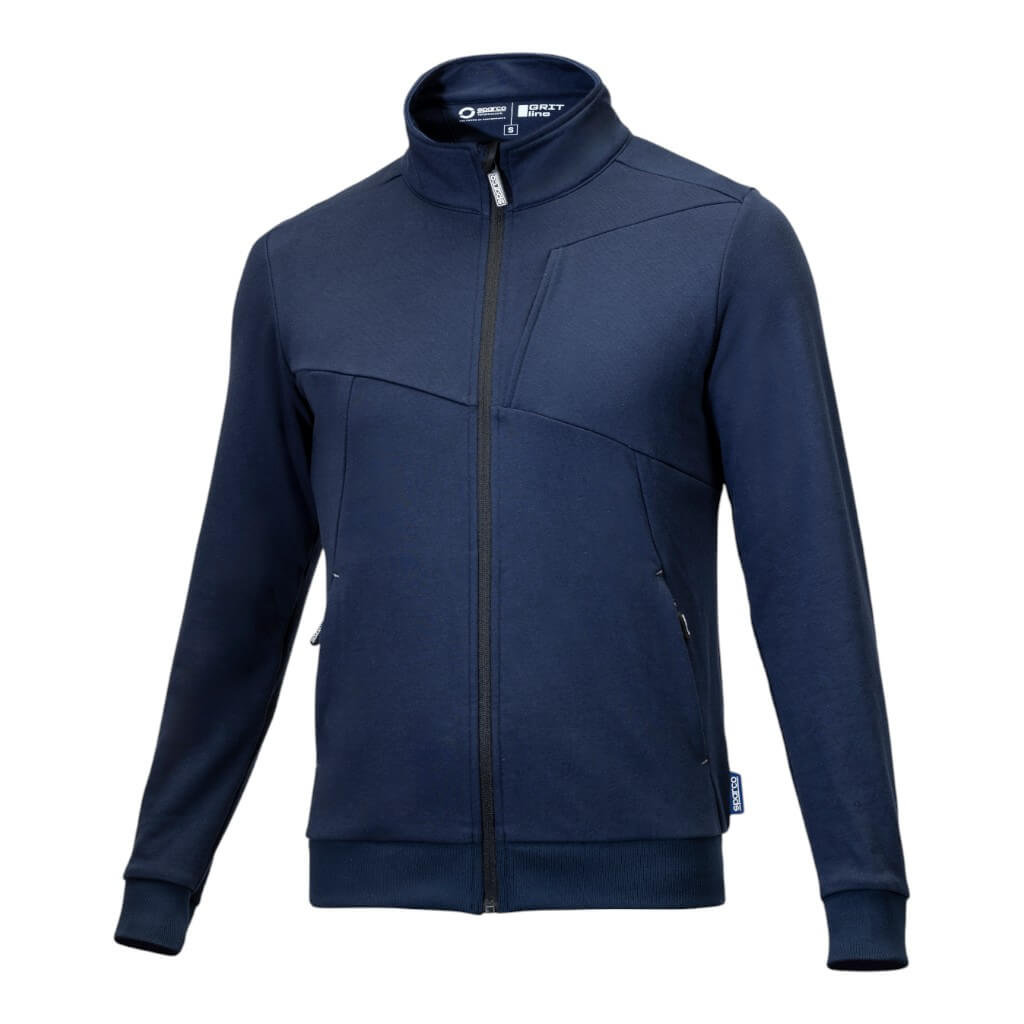 SPARCO BTJ0010B0N0200S Full Zip Sweatshirt Grit Plata, Blue, Size S Photo-0