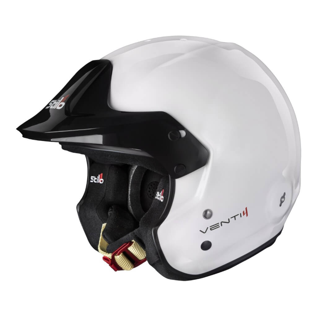 STILO AA0114AG2X590101 Open-Face Helmet Venti4 Trophy Jet Composite, FIA 8859-24 Hans, White/ Black, Size 59 Photo-0