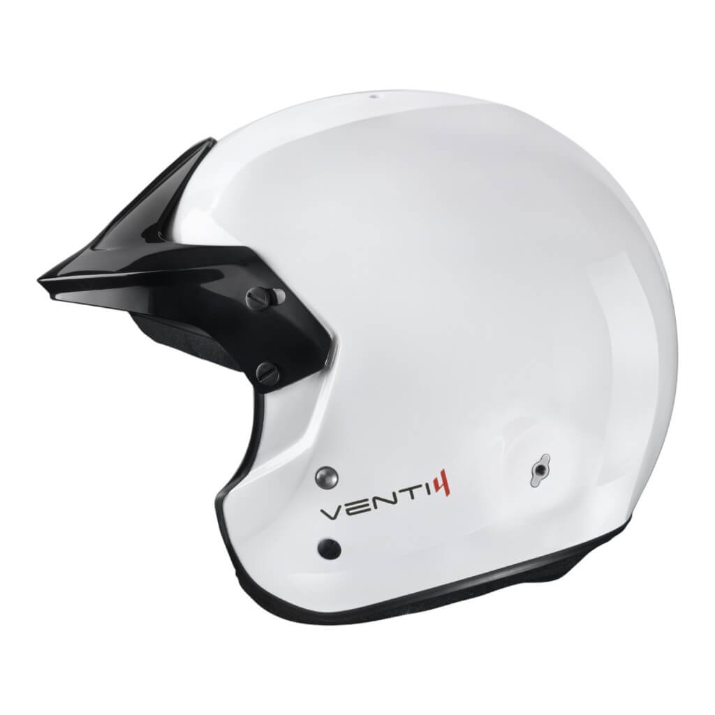 STILO AA0114AG2X610101 Open-Face Helmet Venti4 Trophy Jet Composite, FIA 8859-24 Hans, White/ Black, Size 61 Photo-2