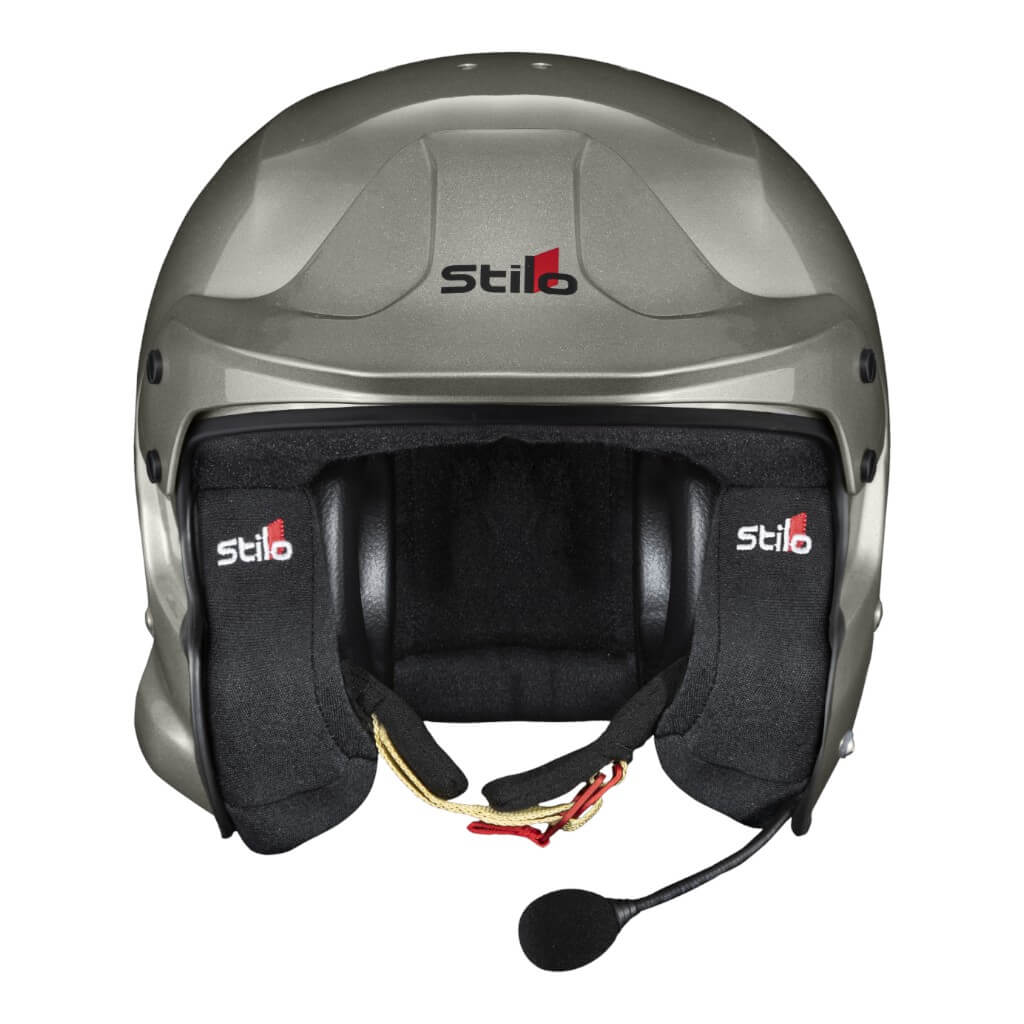 STILO AA0114EG2X63 Open-Face Helmet Venti4 Trophy Plus Composite, FIA 8859-24 Hans, Titanium/ Black, Size 63 Photo-1