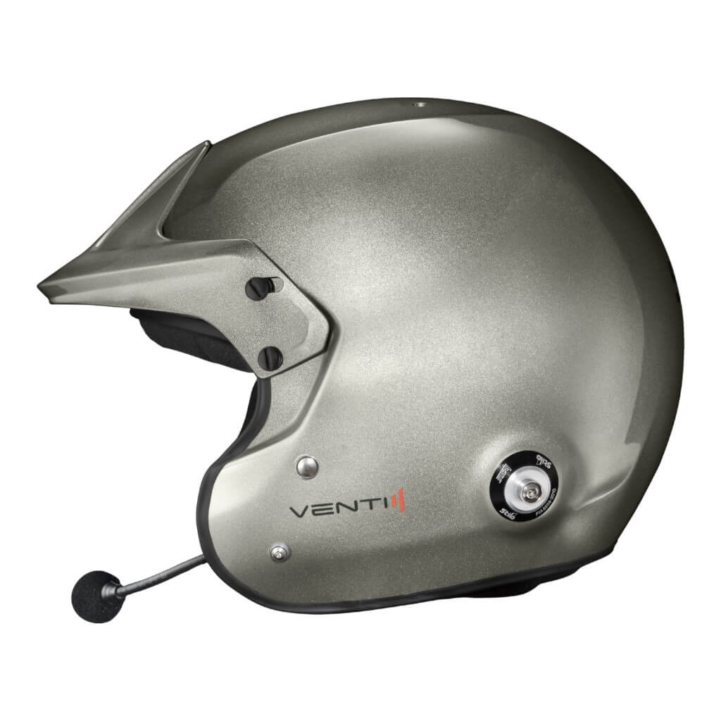 STILO AA0114EG2X54 Open-Face Helmet Venti4 Trophy Plus Composite, FIA 8859-24 Hans, Titanium/ Black, Size 54 Photo-3