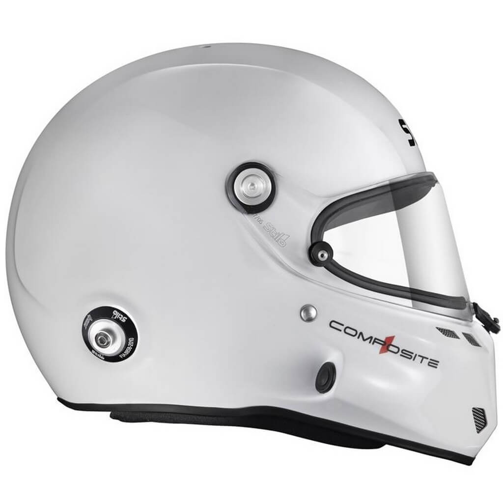 STILO AA0800CG2X630101 Full-Face Helmet ST6 F Composite Turismo, FIA 8859-24 Hans, White/ Black, Size 63 Photo-1