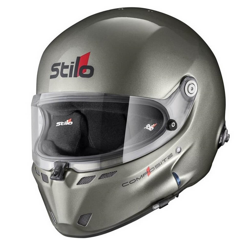 STILO AA0800CG2X54 Full-Face Helmet ST6 F Composite Turismo, FIA 8859-24 Hans, Titanium/ Black, Size 54 Photo-0