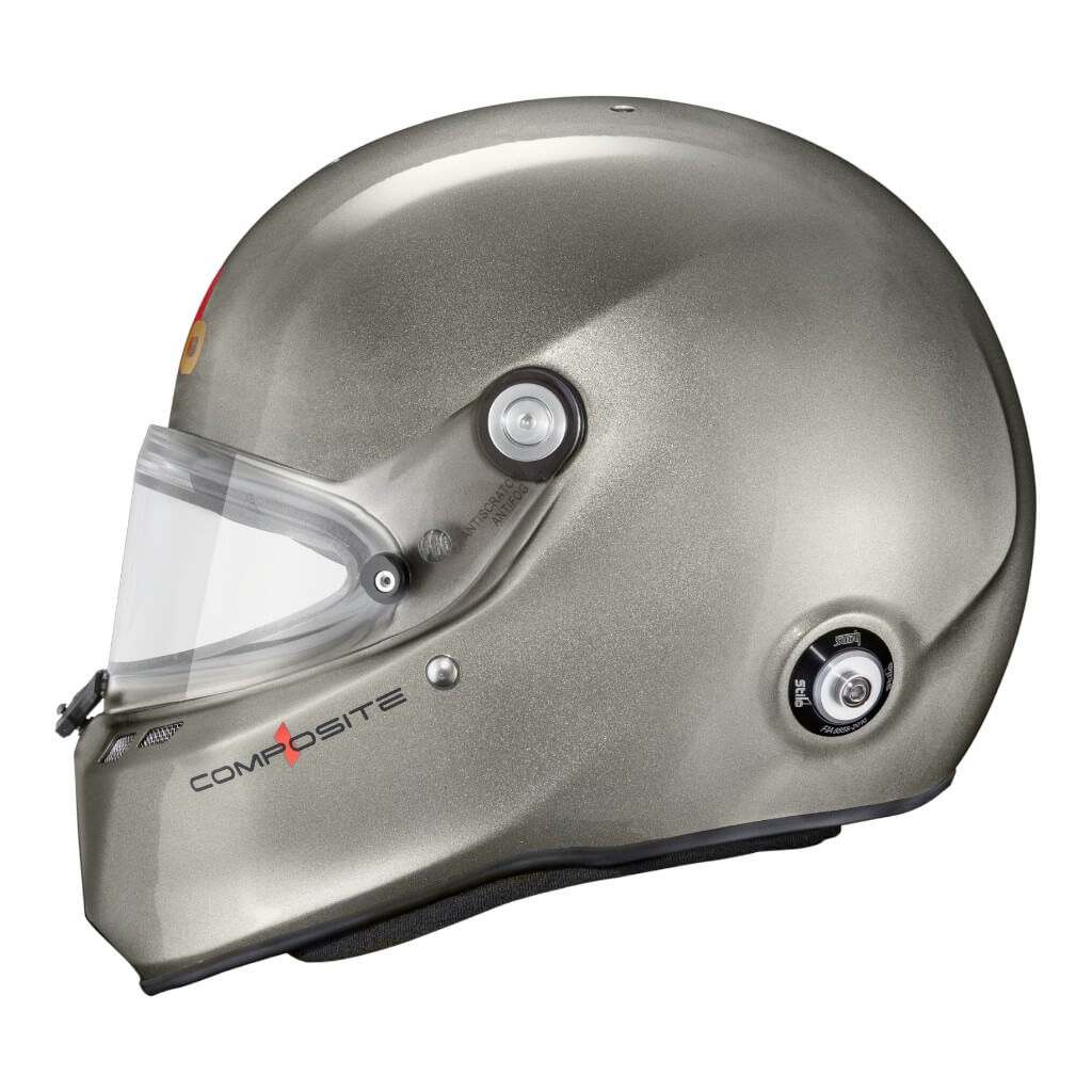 STILO AA0810AG2Y57 Full-Face Helmet ST6 FN Composite, FIA 8859-24 Hans, ABP, Titanium/ Black, Size 57 Photo-3