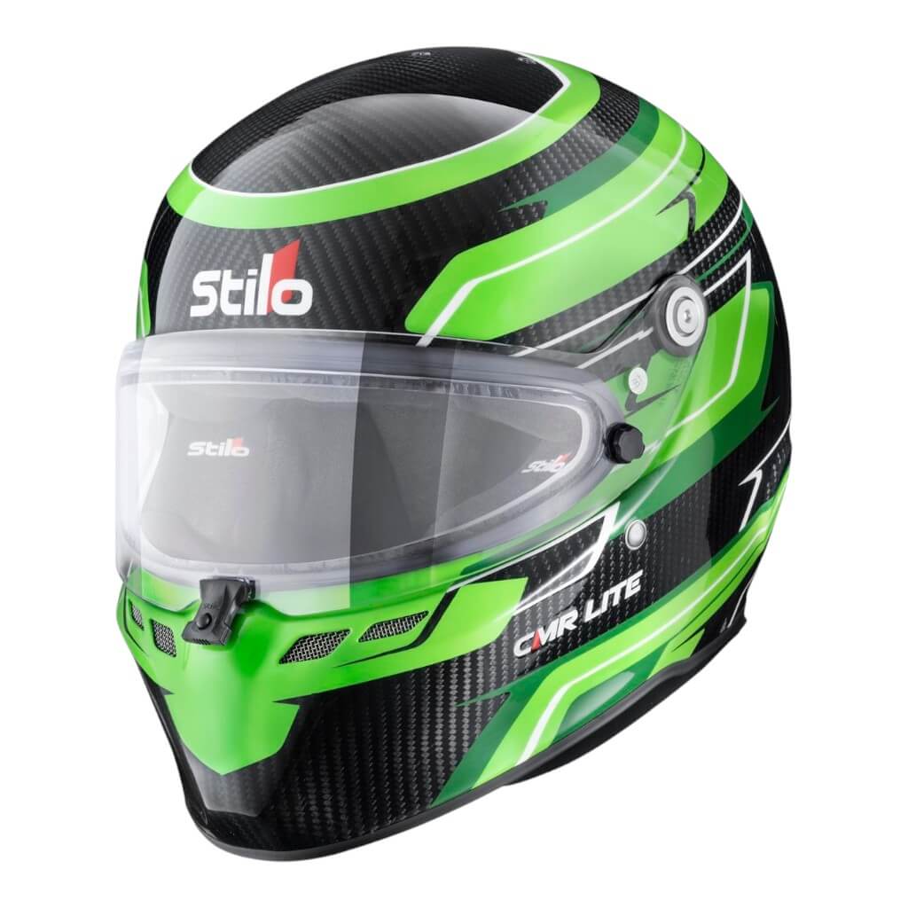STILO AA0821AH5P53DGRE Karting Helmet ST6 CMR Carbon Lite Graphyc, Snell CMR 2016, Green, Size 53 Photo-0