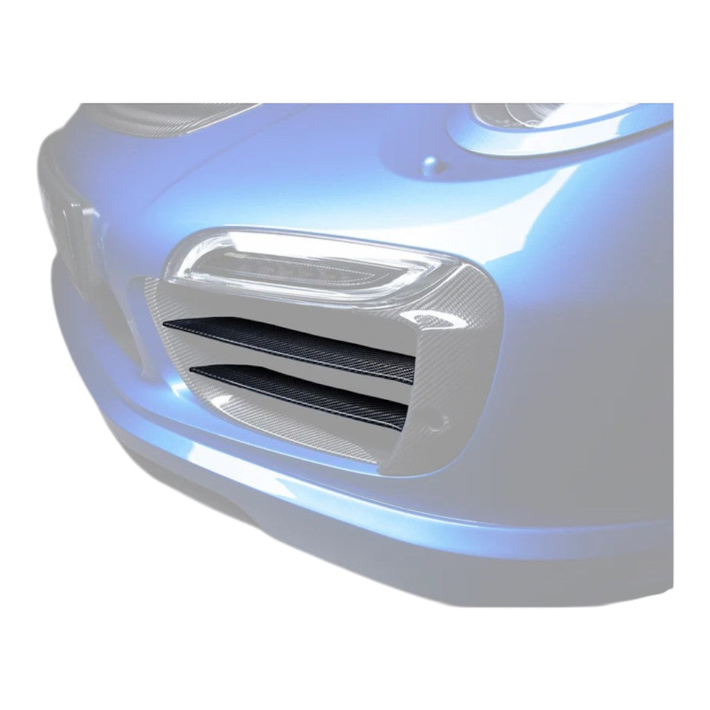 TECHART 091.121.184.009 Trim Bar Air Intake Grille, Carbon Matte for PORSCHE 911 Turbo S (991.1) Photo-1