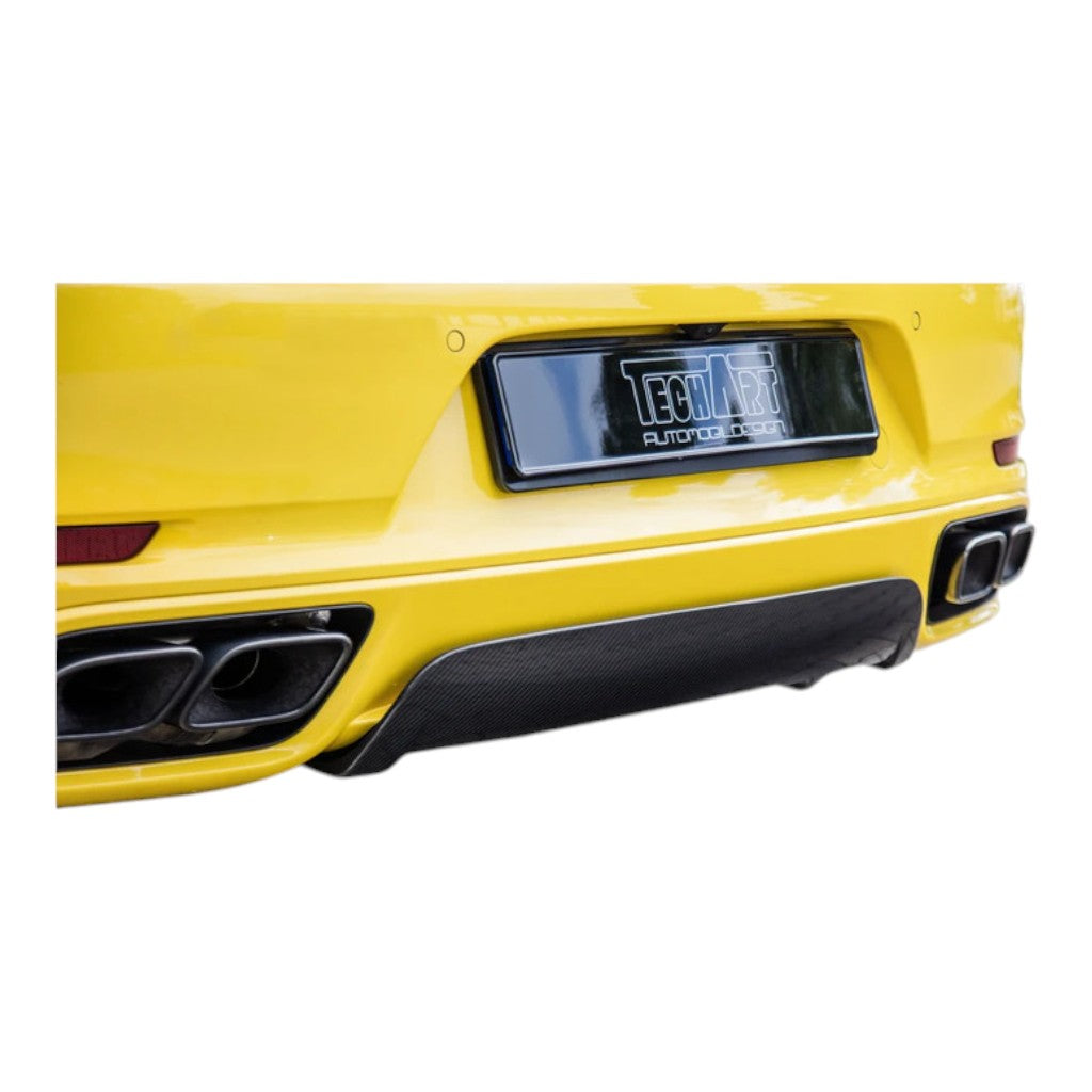TECHART 091.121.582.009 Rear Diffuser Add-on, Carbon Matte for PORSCHE 911 Turbo/Turbo S (991.2) Photo-1