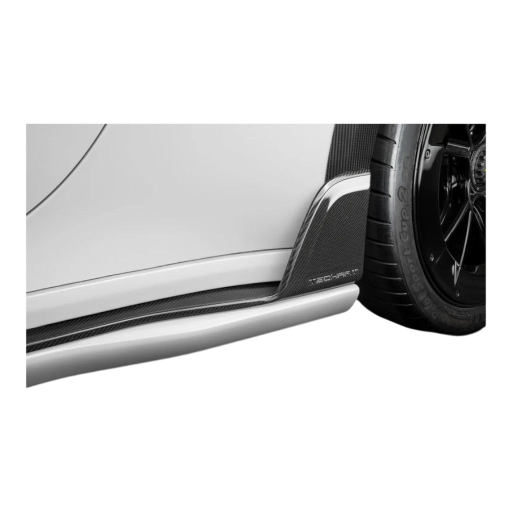 TECHART 092.121.357.009M-01 Side Skirts with Carbon Insert, Matte for PORSCHE 911 Turbo (992.1) / Turbo S (992) Photo-2