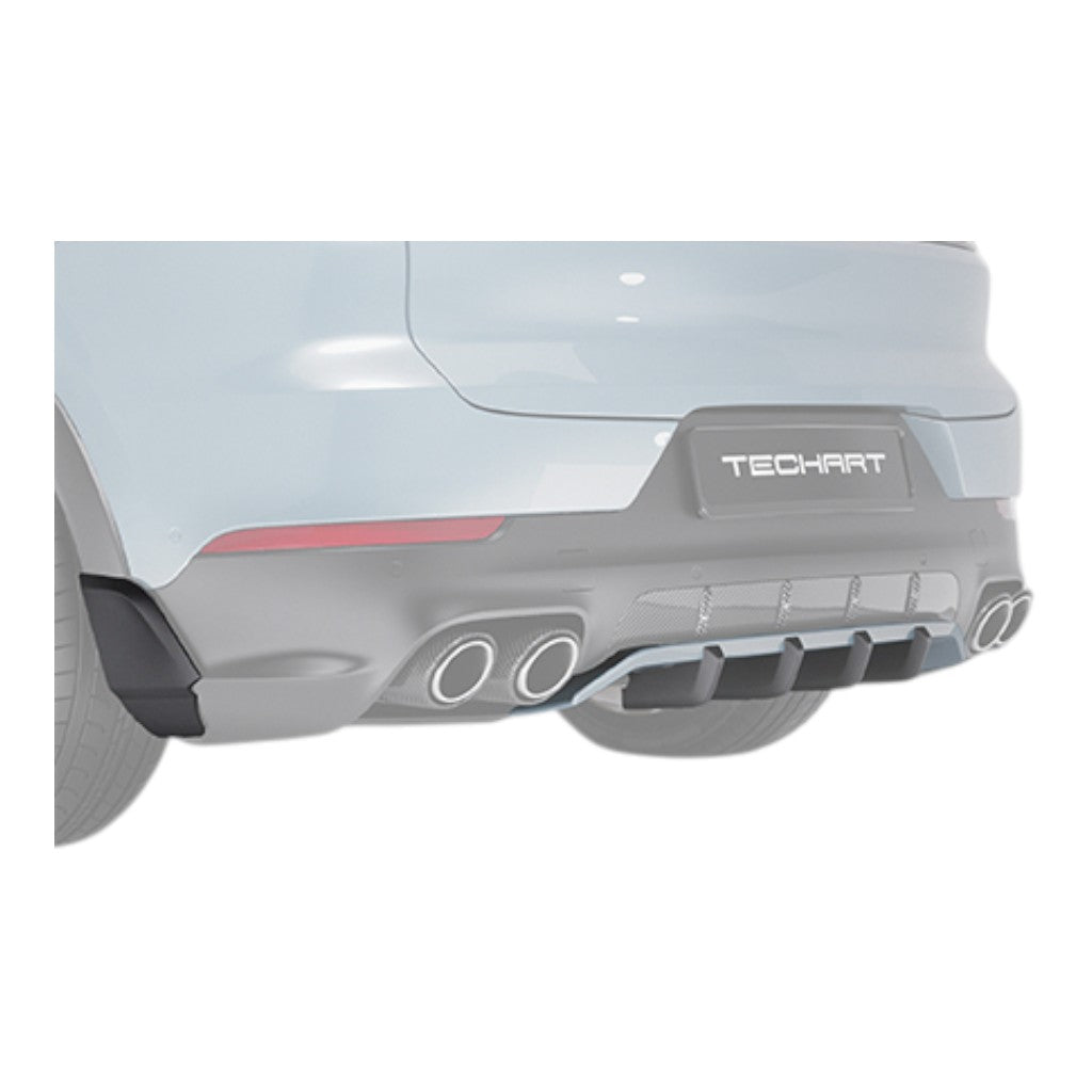 TECHART 09Y.100.583.009 Rear Diffuser Add-On Four Fast Fins and Aero Wings for PORSCHE Cayenne E-Hybrid/S/S E-Hybrid/GTS/Turbo E-Hybrid (E3.2) Photo-0
