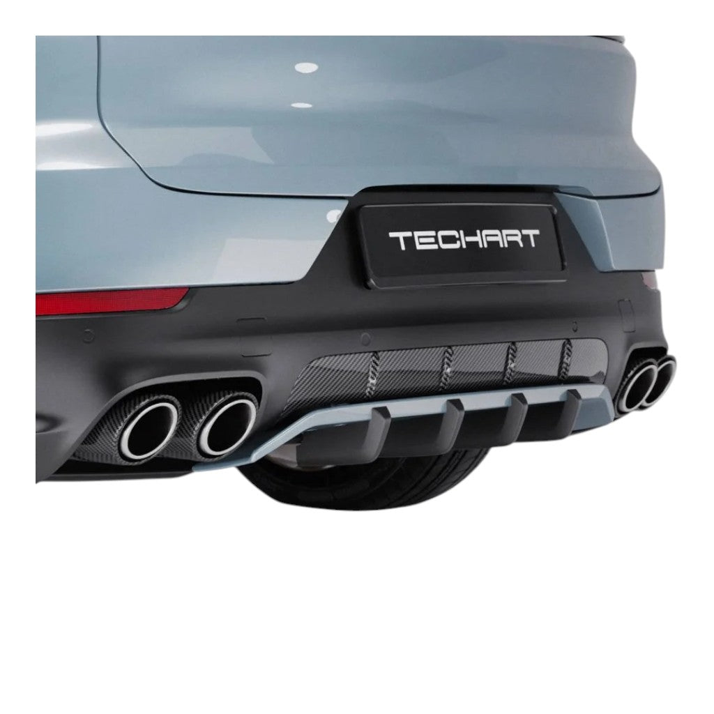 TECHART 09Y.310.800.009 Titanium Tail Pipe Kit with Carbon Trim for PORSCHE Cayenne (E3.1/E3.2) Photo-3