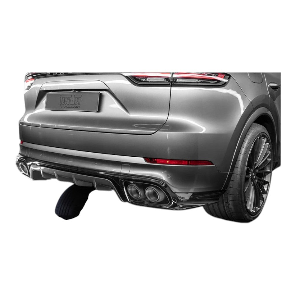 TECHART 09Y.310.800.009 Titanium Tail Pipe Kit with Carbon Trim for PORSCHE Cayenne (E3.1/E3.2) Photo-7