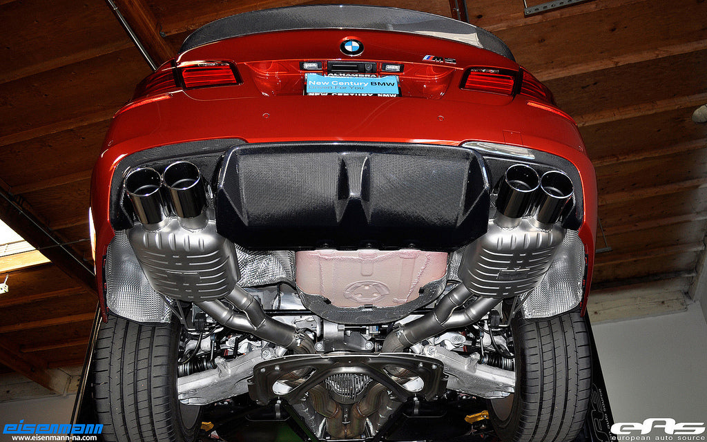EISENMANN B5426.01024 Rear muffler with polished tips (4x102) for BMW F10 M5 (with valves) Photo-1
