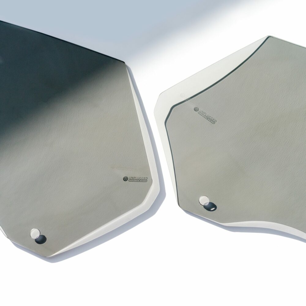 UNPLUGGED PERFORMANCE UP-MS2-122-1.1 Rear Door Window Pair Replacement, Lexan for TESLA Model S 2021 Photo-0