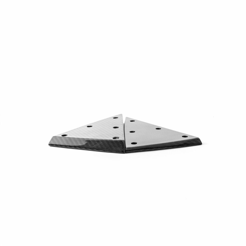 UNPLUGGED PERFORMANCE UP-MS2-365-7.1 Aero Pad Pair 8mm for Front Diffuser Autobahn, Gloss Carbon for TESLA Model S2 2021 Photo-0