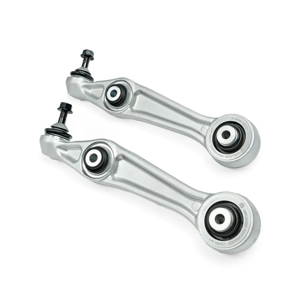 UNPLUGGED PERFORMANCE UP-MSMX-386-1.1 Front lower aft link control arms with spherical bushings left/right for TESLA Model S Plaid 2021+ Photo-0