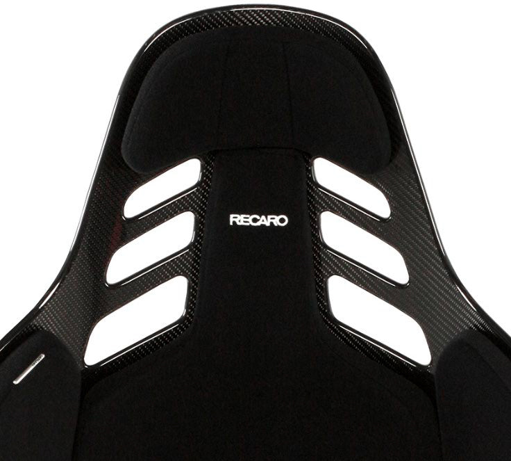RECARO 078.01.1B22 Race Seat Podium CF Left Side (ABE / FIA 8855-1999) Black Alcantara / Red Leather, Size M Photo-2