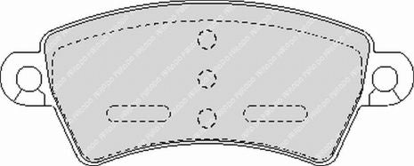 FERODO FCP1370H Front Brake Pads DS2500 for PEUGEOT 306 / 206 Photo-0
