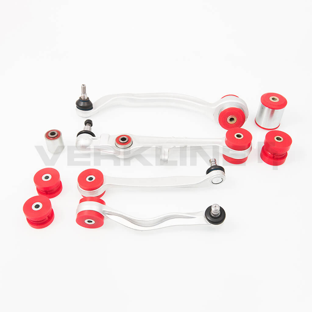 VERKLINE POW-055-75 Full Front Polyurethane Wishbones Bushings Kit (Street Hardness) for AUDI RS4 / S4 (B5) / RS6 / S6 (C5) Photo-0
