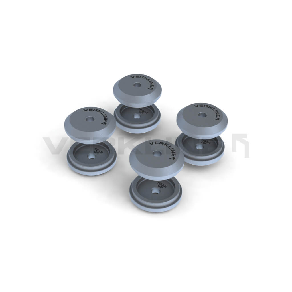 VERKLINE SBK-016 Rear Aluminium Subframe Bushings Kit (8 pcs) for AUDI RS3 (8P) / VW Golf GTI (Mk5 / Mk6) Photo-0