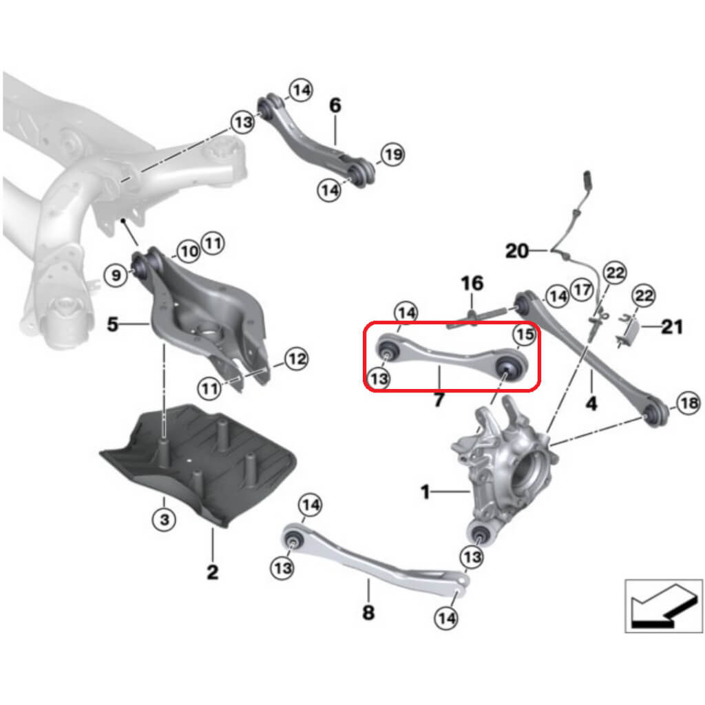 VERKLINE WAS-422 Rear Upper Adjustable Lateral Straight Links Kit for TOYOTA GR Supra / BMW Z4 (G29) Photo-2