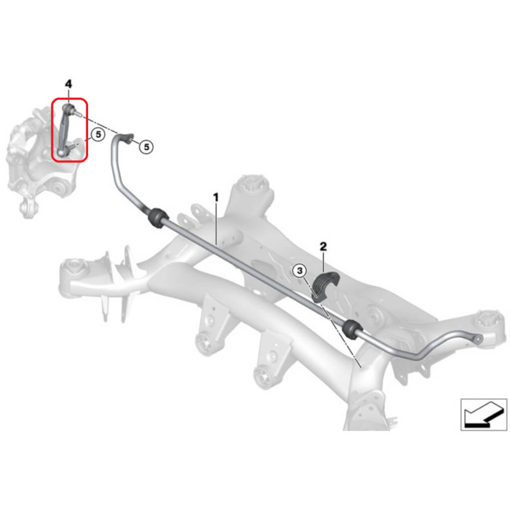 VERKLINE WAS-427 Rear Sway Bar End Links Kit for TOYOTA GR Supra / BMW Z4 (G29) Photo-2