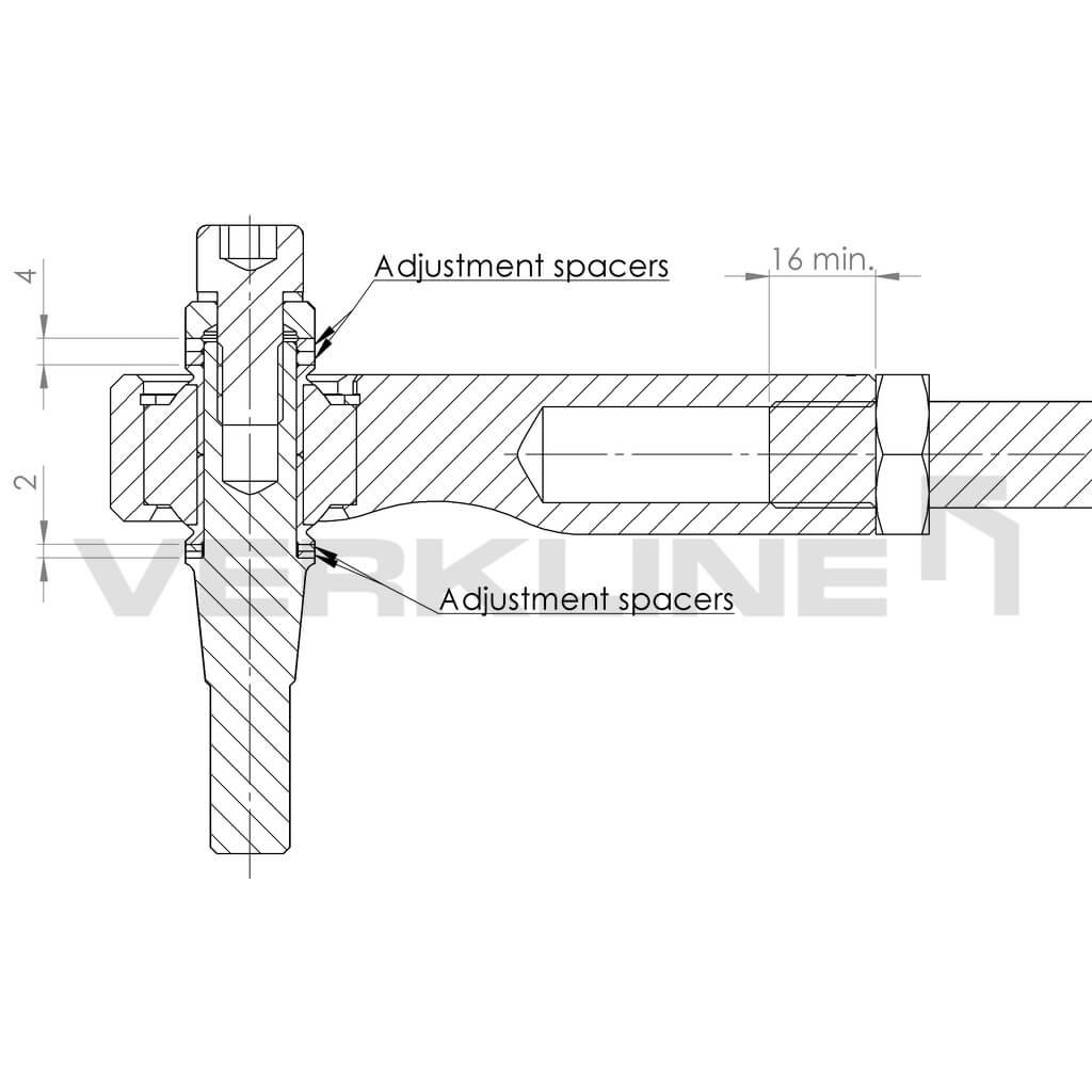 VERKLINE WAS-513 Bump Steer Adjustable Front Tie Rod Ends Kit for AUDI RS3 (8V) / VW Golf GTI / R (Mk8) Photo-4