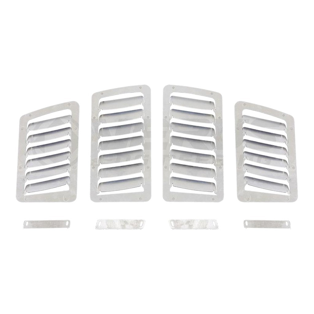 VERUS ENGINEERING A0065A-BARE-XB3 Aluminum Slanted Hood Louver Kit XB3, Raw for SUBARU BRZ / SCION FRS / TOYOTA GT86 / GR86 Photo-0